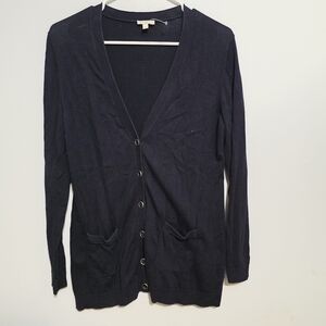 Talbots Navy Blue Cardigan | Size S | Classic Preppy Style